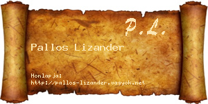 Pallos Lizander névjegykártya